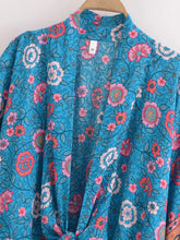Load image into Gallery viewer, Bohemian Kimono, Boho Bikini Cover-ups,Yellow Floral
