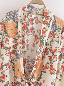 Bohemian Kimono, Boho Bikini Cover-ups,Yellow Floral