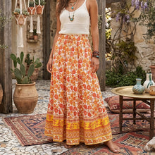 Load image into Gallery viewer, Boho Skirt, Maxi Skirt, Bohemian Wild Flower

