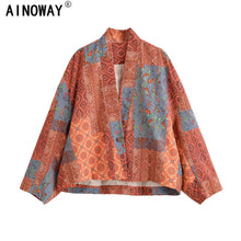 Load image into Gallery viewer, Floral Linen Cotton Autumn Daily Street Outerwear
