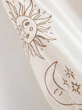 Load image into Gallery viewer, Star Embroidered, Linen Cotton Blouse ,Lace-up Tassel Boho Shirt
