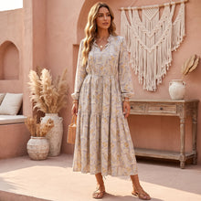 Load image into Gallery viewer, Women Floral Print  Tiered Long Dress Bohemian Beach Maxi Dress
