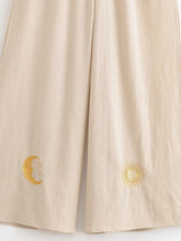 Load image into Gallery viewer, Sun and Moon Embroidery ,Bohemian Pants ,Boho Trousers
