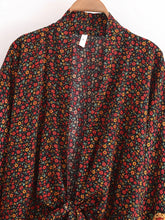 Load image into Gallery viewer, Bohemian Kimono, Boho Bikini Cover-ups,Red Floral

