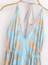 Load image into Gallery viewer, Wild Floral ,Open Back,Strapless Boho Dress
