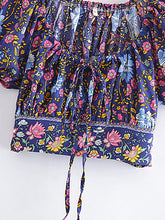 Load image into Gallery viewer, Floral Print ,Beach Sleeveless Crop Tops, Bohemian Ruffles Camis
