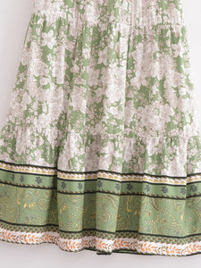 Floral Print, Beach Bohemian Skirt,Boho Skirt