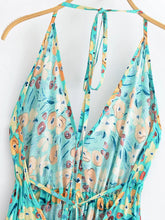 Load image into Gallery viewer, Wild Floral ,Open Back,Strapless Boho Dress
