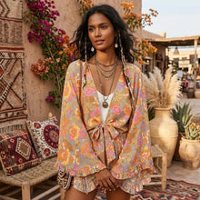 Load image into Gallery viewer, Bikini Cover-ups,Short Kimono ,Wild Floral
