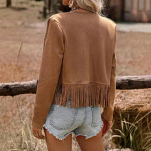 Load image into Gallery viewer, Hollow Out, Open Stitch ,Fringe Jacket Cowgirl
