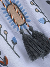 Load image into Gallery viewer, Floral Embroidery, Linen Cotton Shirts ,Boho Blusas
