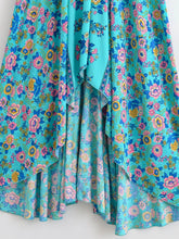 Load image into Gallery viewer, Peacock Green ,Backless Sexy Maxi Dress,High-Low Tassel Boho Dress
