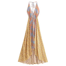 Load image into Gallery viewer, Wild Floral ,Open Back,Strapless Boho Dress
