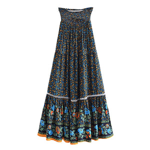 Floral Print , Bohemian Skirt  ,Boho Maxi Skirts