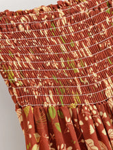 Load image into Gallery viewer, Floral High Low Maxi Skirt Ruffle  A-Line Skirt  Ethnic Print Skirt
