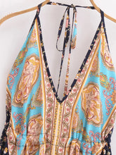 Load image into Gallery viewer, Wild Floral ,Open Back,Strapless Boho Dress
