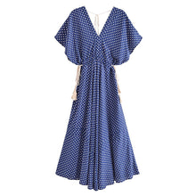 Load image into Gallery viewer, V-neck Tassel Print, Bohemian Maxi Dresses, Cotton Boho Dress
