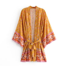 Load image into Gallery viewer, Floral Print,Boho Cover-ups, Bohemian Kimono
