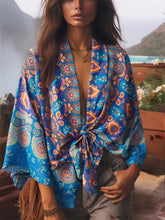Load image into Gallery viewer, Boho Short Robe ,Bikini Cover Up
