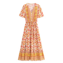 Load image into Gallery viewer, Maxi Dress, Boho Sundress,Floral print
