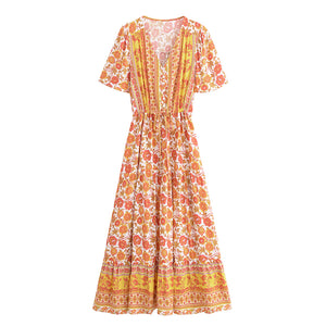 Maxi Dress, Boho Sundress,Floral print