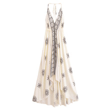Load image into Gallery viewer, Floral Print ,Backless Sexy Maxi Dres,Vacation Boho Dress
