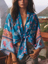 Load image into Gallery viewer, Bohemian Kimono, Boho Bikini Cover-ups,Yellow Floral
