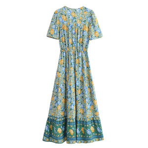 Maxi Dress, Boho Sundress,Floral print