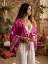 Load image into Gallery viewer, Wild Floral Print ,Boho Kimono,Bikini Cover-ups
