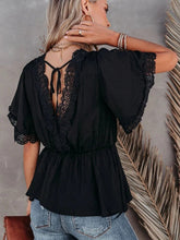 Load image into Gallery viewer, Solid Lace,Boho Blouse , Bohemian Shirts
