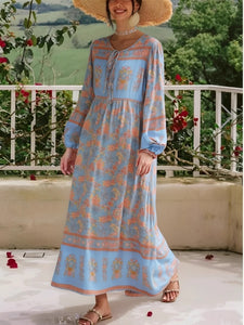 Bohemian Maxi Dress,Boho Robe Kaftan