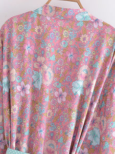 Bohemian Kimono,Boho Bikini Cover-ups,Beauty Floral
