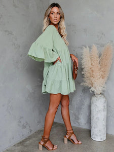 Lace-up Tassel, Bohemian Mini Dress , Boho Sundresses