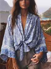 Load image into Gallery viewer, Bohemian Kimono, Boho Bikini Cover-ups,Porcelain Print
