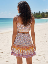 Load image into Gallery viewer, Pink Floral,Mini Skirts and Tops,Boho Sets
