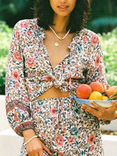 Load image into Gallery viewer, Boho Blouse, Vintage shirts,Floral print
