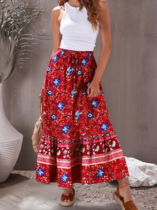 Boho Skirt, Maxi Skirt, Wild Flower