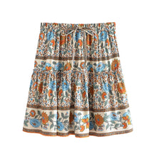 Load image into Gallery viewer, Boho Mini Skirt ,Bohemian Rayon Cotton Skirts
