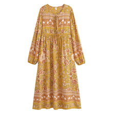 Load image into Gallery viewer, Boho Dress, Bohemian Maxi Dress,Multi Floral print
