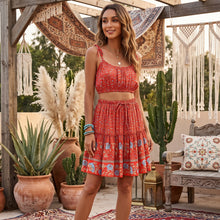 Load image into Gallery viewer, Gypsy Floral  2 Pieces Sets,Rayon Cotton Boho Sets
