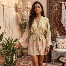 Load image into Gallery viewer, Boho Short Robe,Beach Bohemian Kimono ,Bikini Cover-ups
