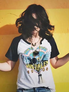 Boho Tees,Vintage T shirt ,Tour World 1984