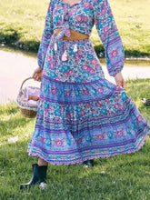 Load image into Gallery viewer, Floral Print ,Bohemian Skirt,Boho Maxi Skirt
