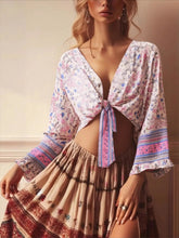 Load image into Gallery viewer, Wild Floral Print ,Short Kimono ,Bikini Cover-ups
