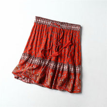 Load image into Gallery viewer, Boho Skirt, Mini Skirt, Wild Flower
