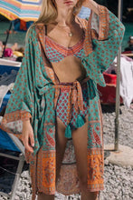 Load image into Gallery viewer, Pink Floral Print,Bohemian Kimono,Boho Robe
