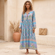 Load image into Gallery viewer, Wild Flower ,Beach Bohemian Maxi Dress, Boho Dress
