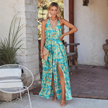 Load image into Gallery viewer, Wild Floral ,Open Back,Strapless Boho Dress
