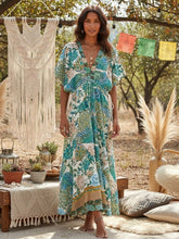 Load image into Gallery viewer, Boho Maxi Dresses, Bohemian Dress, Peacock Floral
