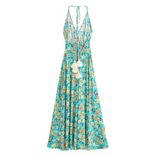 Load image into Gallery viewer, Wild Floral ,Open Back,Strapless Boho Dress
